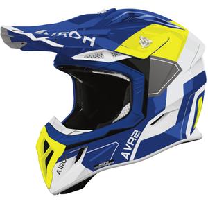 Κράνος μοτοκρός Airoh Aviator ACE 2 Shield γυαλιστερό μπλε-κίτρινο