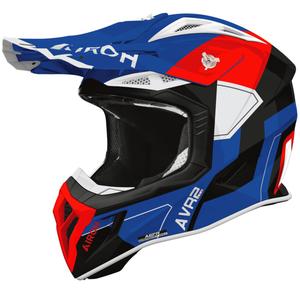 Κράνος μοτοκρός Airoh Aviator ACE 2 Shield γυαλιστερό μπλε-κόκκινο