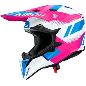Κράνος Airoh Wraaap Vision Motocross σε γυαλιστερό ροζ χρώμα