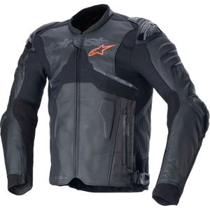 Alpinestars Atem 5 Μαύρο δερμάτινο μπουφάν μοτοσικλέτας