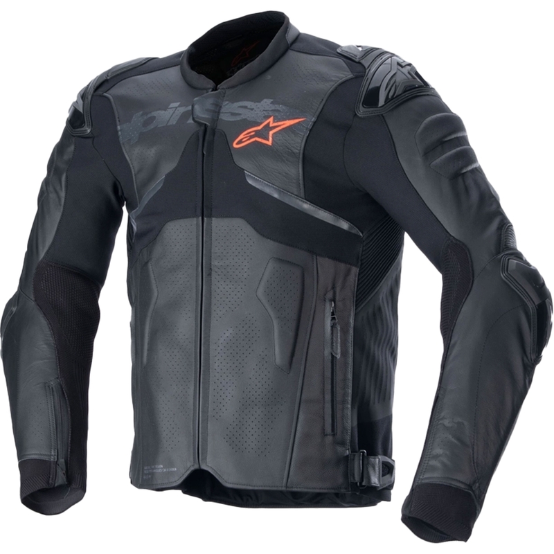 Alpinestars Atem 5 Μαύρο δερμάτινο μπουφάν μοτοσικλέτας