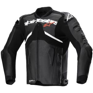 Alpinestars Atem 5 μαύρο και λευκό δερμάτινο μπουφάν μοτοσικλέτας