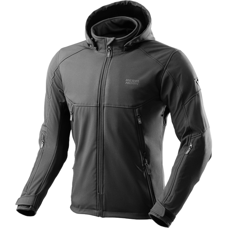 Softshell μπουφάν μοτοσικλέτας Rebelhorn Slash Μαύρο