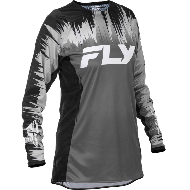 Γυναικεία φανέλα motocross FLY Racing Lite μαύρο-γκρι-λευκό