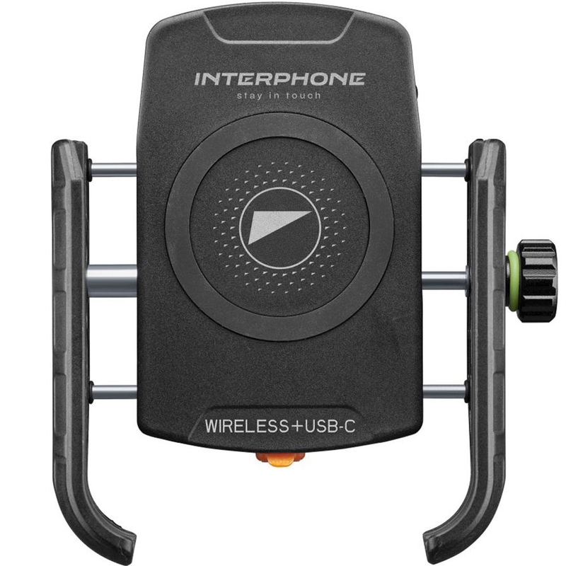 Βάση τηλεφώνου Interphone Crab με ασύρματη φόρτιση και USB-C σε μαύρο χρώμα