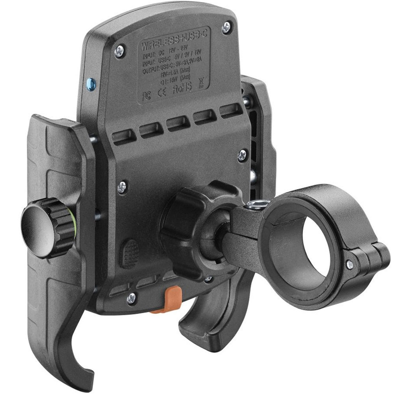 Βάση τηλεφώνου Interphone Crab με ασύρματη φόρτιση και USB-C σε μαύρο χρώμα