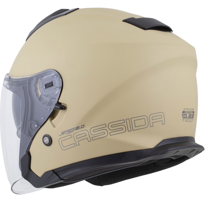 Κράνος μοτοσικλέτας Cassida Jet Tech 2.0 RoTo Open Face Ματ Άμμος-Μαύρο-Γκρι
