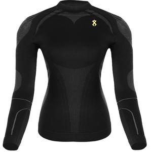 Γυναικείο λειτουργικό T-shirt Rilax Mia μαύρο - μακρυμάνικο