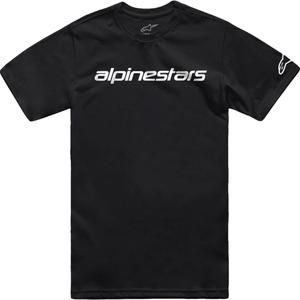T-shirt Alpinestars Linear Wordmark 2.0 CSF μαύρο και άσπρο