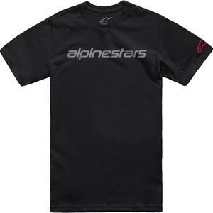 T-shirt Alpinestars Linear Wordmark 2.0 CSF μαύρο-γκρι-κόκκινο