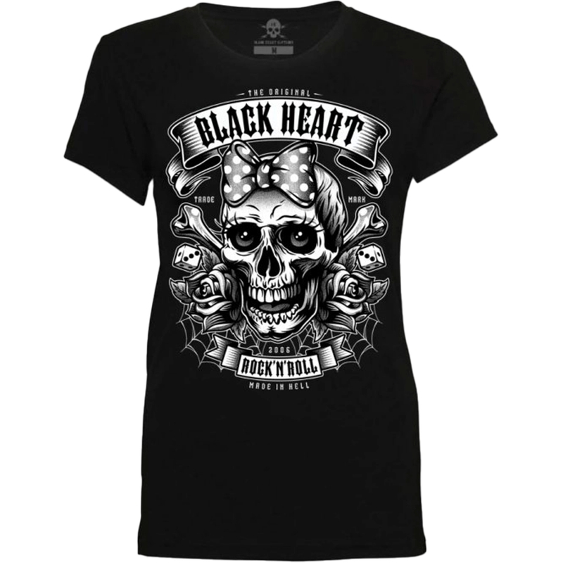 Γυναικείο T-shirt Black Heart Miss Murder μαύρο