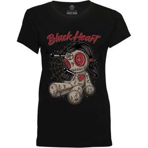 Γυναικείο T-shirt Black Heart Woodoo Doll μαύρο