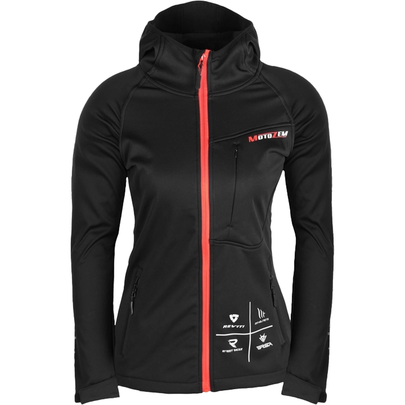 Γυναικείο μπουφάν softshell MotoZem Racing Team μαύρο-κόκκινο