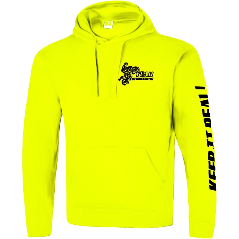 Ανδρικό φούτερ Catch me if you can fluo yellow