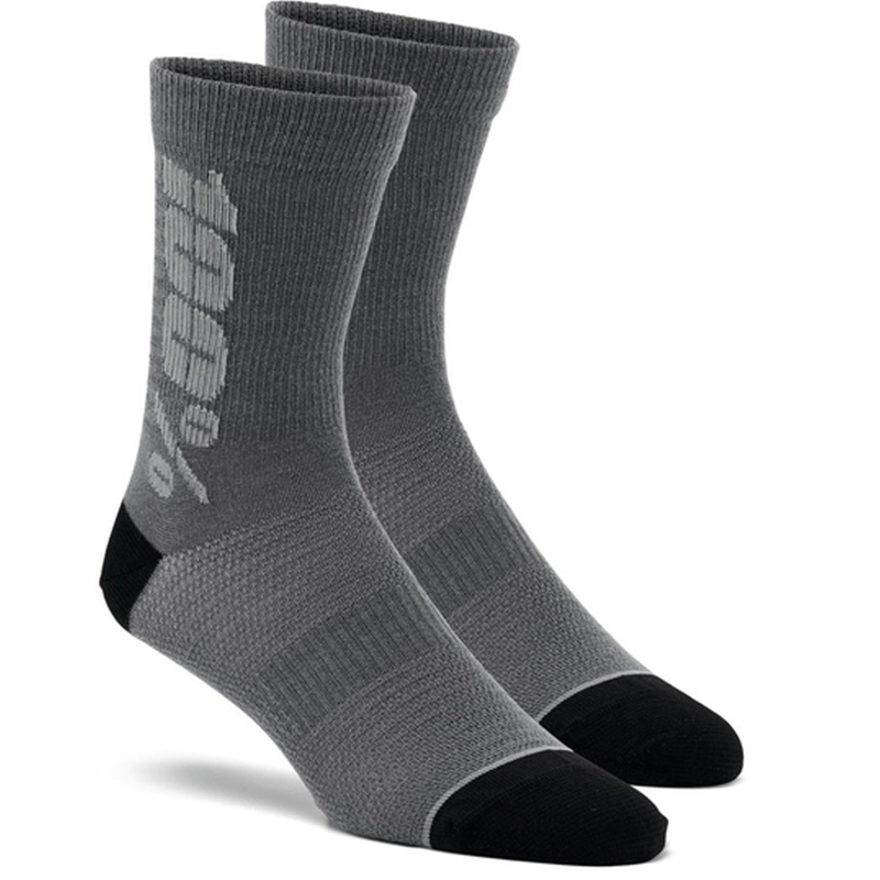 Κάλτσες 100% - ΗΠΑ Rythym Merino Wool μαύρο και γκρι