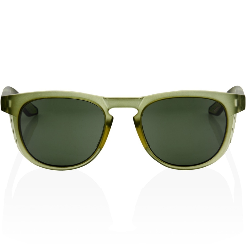 100% λεπτά γυαλιά ηλίου με γκριζοπράσινους φακούς