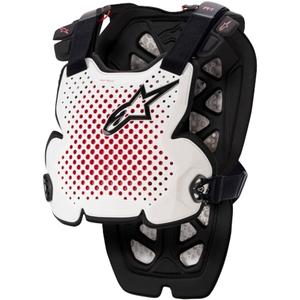 Alpinestars A-1 PRO λευκό-μαύρο-κόκκινο προστατευτικό στήθους
