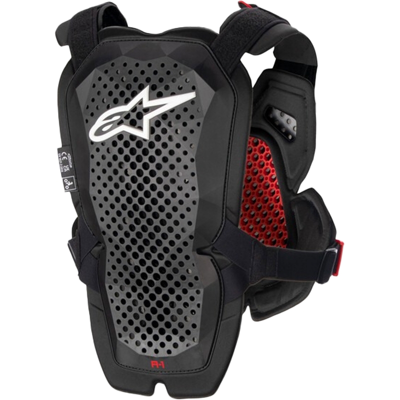 Alpinestars A-1 PRO προστατευτικό στήθους μαύρο-ανθρακί-κόκκινο