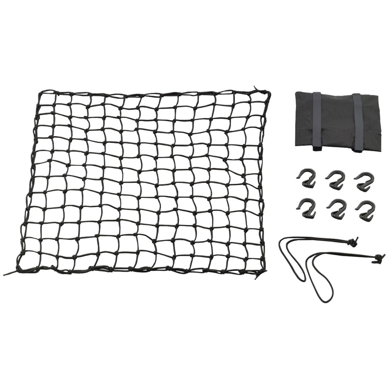 Εύκαμπτο δίχτυ αποσκευών για μοτοσικλέτα με πλαστικά άγκιστρα Daytona 60 x 60 cm μαύρο