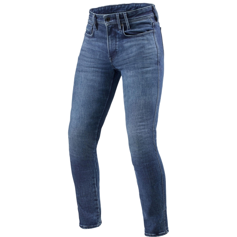 Τζιν μοτοσικλέτας Revit Piston 3 Skinny Extra Cropped, πλυμένο μπλε