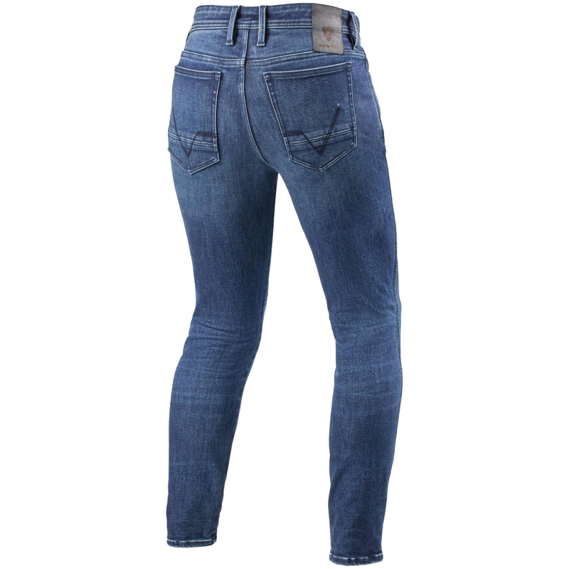 Τζιν μοτοσικλέτας Revit Piston 3 Skinny Extra Cropped, πλυμένο μπλε