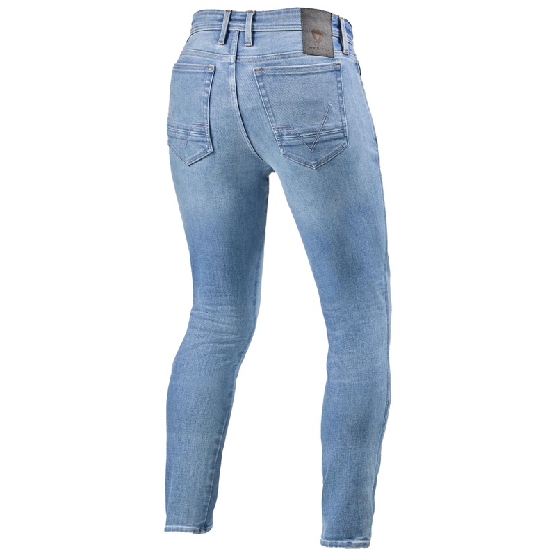 Τζιν μοτοσικλέτας Revit Piston 3 Skinny Light Blue Extra Cropped