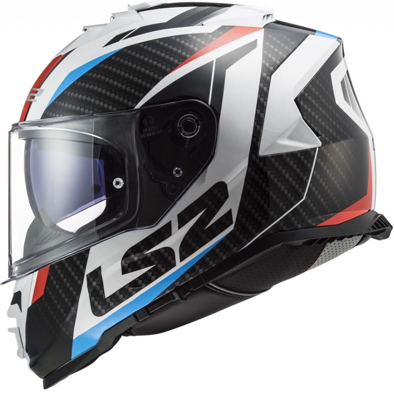Κράνος μοτοσικλέτας full-face LS2 FF800 Storm II Racer λευκό-μαύρο-κόκκινο-μπλε
