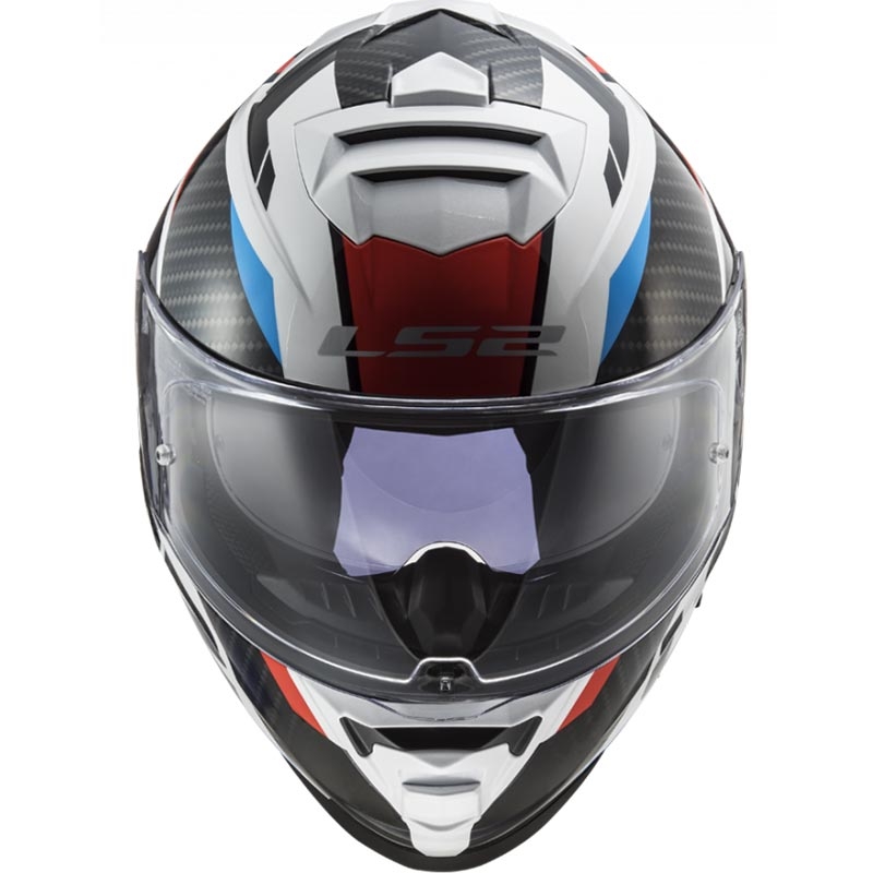 Κράνος μοτοσικλέτας full-face LS2 FF800 Storm II Racer λευκό-μαύρο-κόκκινο-μπλε