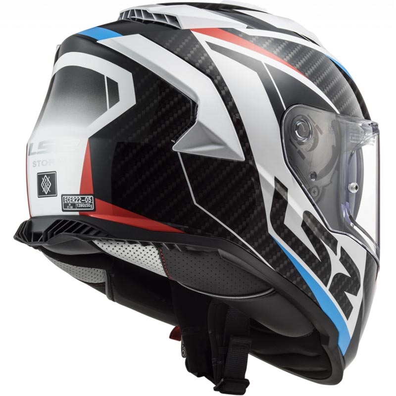 Κράνος μοτοσικλέτας full-face LS2 FF800 Storm II Racer λευκό-μαύρο-κόκκινο-μπλε