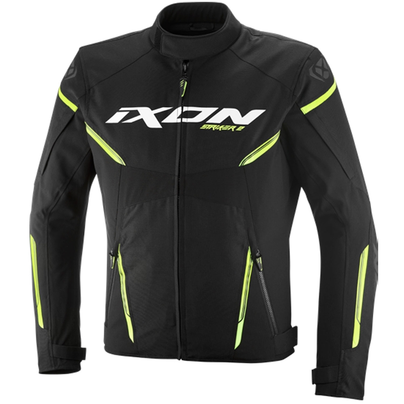 Μπουφάν μοτοσικλέτας IXON Striker 2 μαύρο-φλουορ κίτρινο