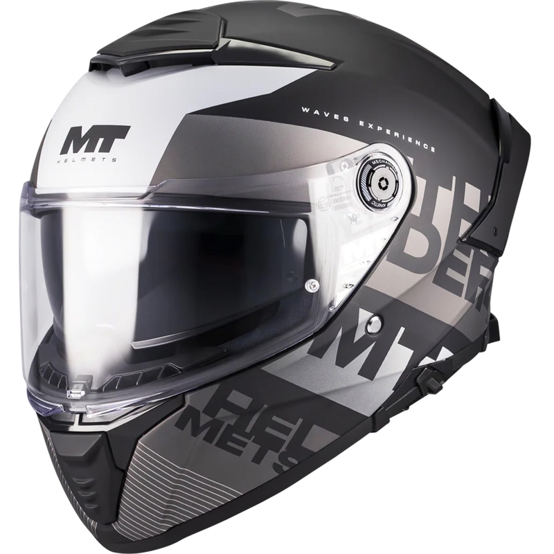 Κράνος μοτοσικλέτας full-face MT Thunder 4 SV Waves B2 ματ μαύρο-γκρι