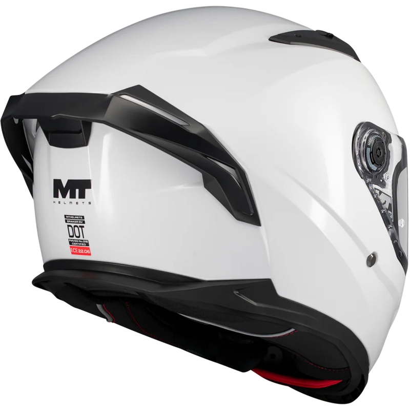 Κράνος μοτοσικλέτας Full face MT Braker SV Pure A0 λευκό