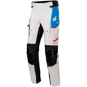 Alpinestars Andes Drystar Honda Παντελόνι μοτοσικλέτας ανοιχτό γκρι-μαύρο-μπλε-κόκκινο