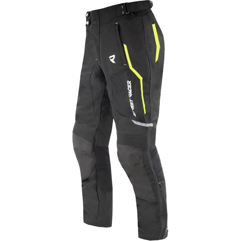 Street Racer Flex Air παντελόνι μοτοσικλέτας μαύρο-fluo κίτρινο