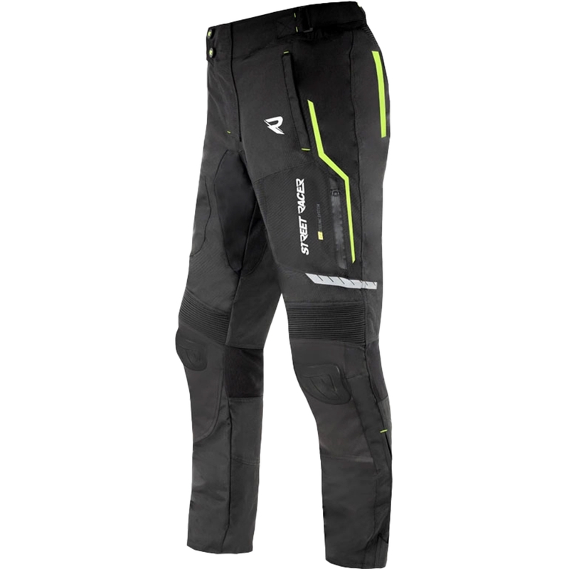 Street Racer Flex EVO παντελόνι μοτοσικλέτας μαύρο-fluo κίτρινο