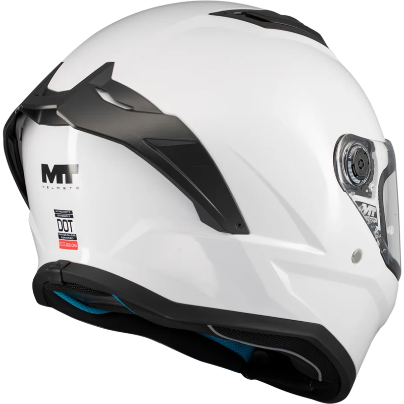 Κράνος μοτοσικλέτας full face MT Stinger 2 Pure A0 λευκό