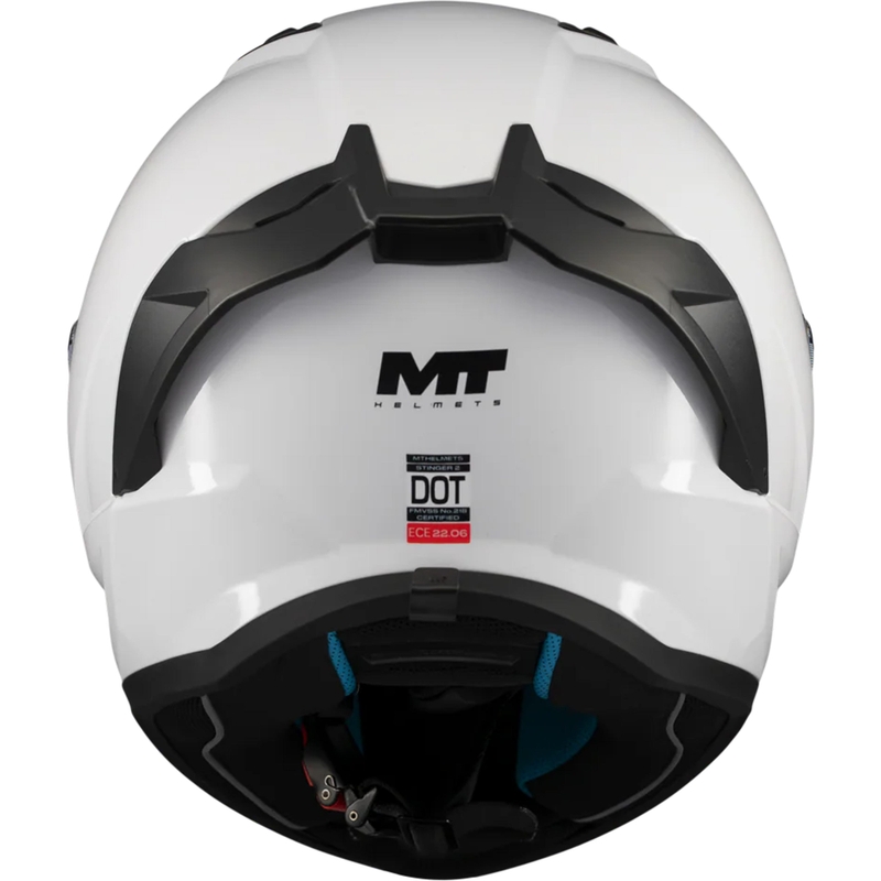 Κράνος μοτοσικλέτας full face MT Stinger 2 Pure A0 λευκό