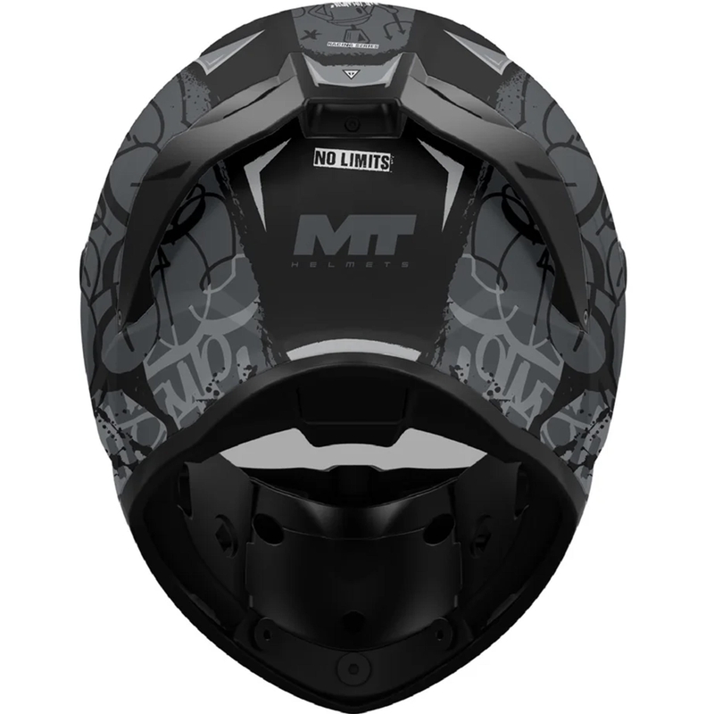 Κράνος μοτοσικλέτας full-face MT Stinger 2 Tagger B2 ματ μαύρο-γκρι