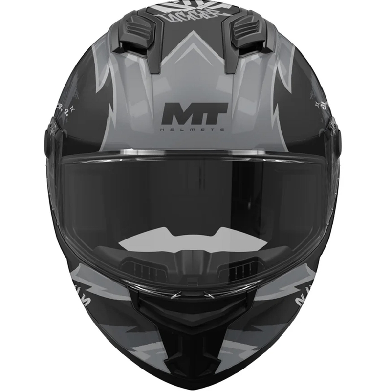 Κράνος μοτοσικλέτας full-face MT Stinger 2 Tagger B2 ματ μαύρο-γκρι