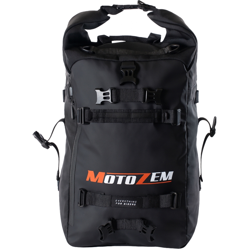 Αδιάβροχη τσάντα μοτοσικλέτας MotoZem DryBag μαύρη 27,5 l