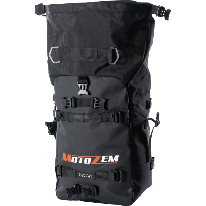 Αδιάβροχη τσάντα μοτοσικλέτας MotoZem DryBag μαύρη 27,5 l
