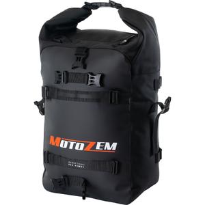 Αδιάβροχη τσάντα μοτοσικλέτας MotoZem DryBag μαύρη 27,5 l