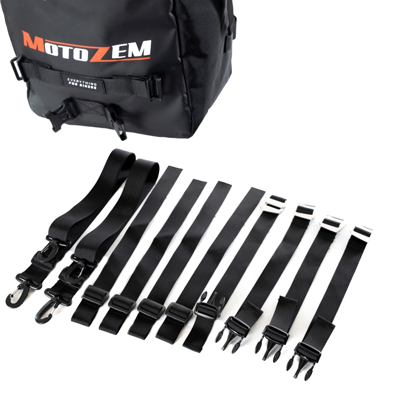 Αδιάβροχη τσάντα μοτοσικλέτας MotoZem DryBag μαύρη 27,5 l