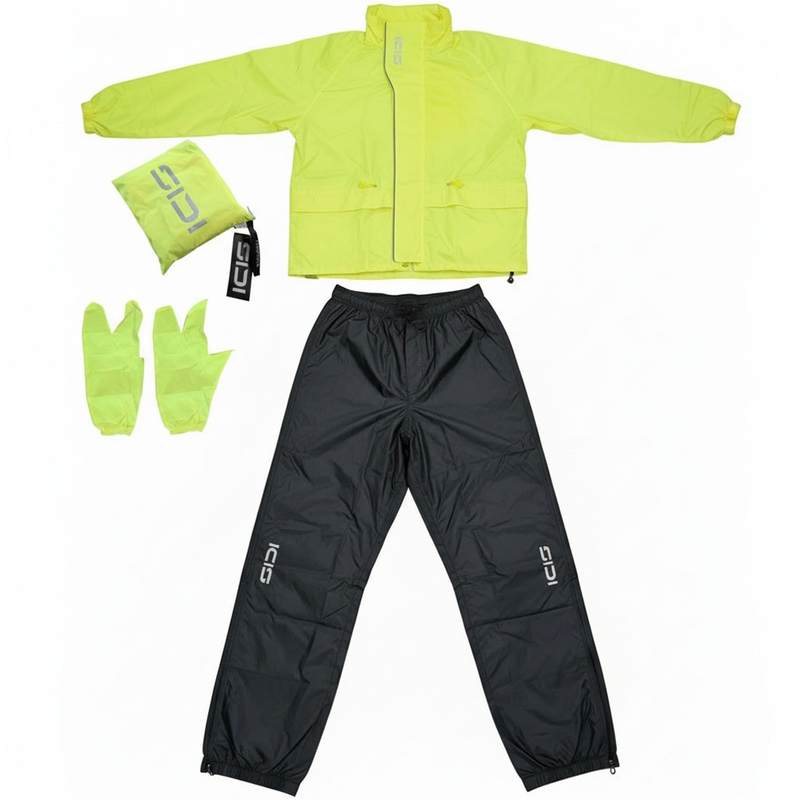 Αδιάβροχο μοτοσικλέτας SiDi Tempora fluorescent κίτρινο-μαύρο