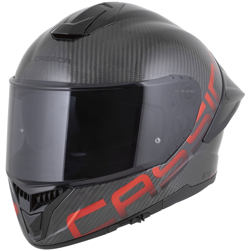 Κράνος μοτοσικλέτας Cassida Integral GTS 2.1 Plus Carbon full-face, ματ ανθρακονημάτινο-κόκκινο