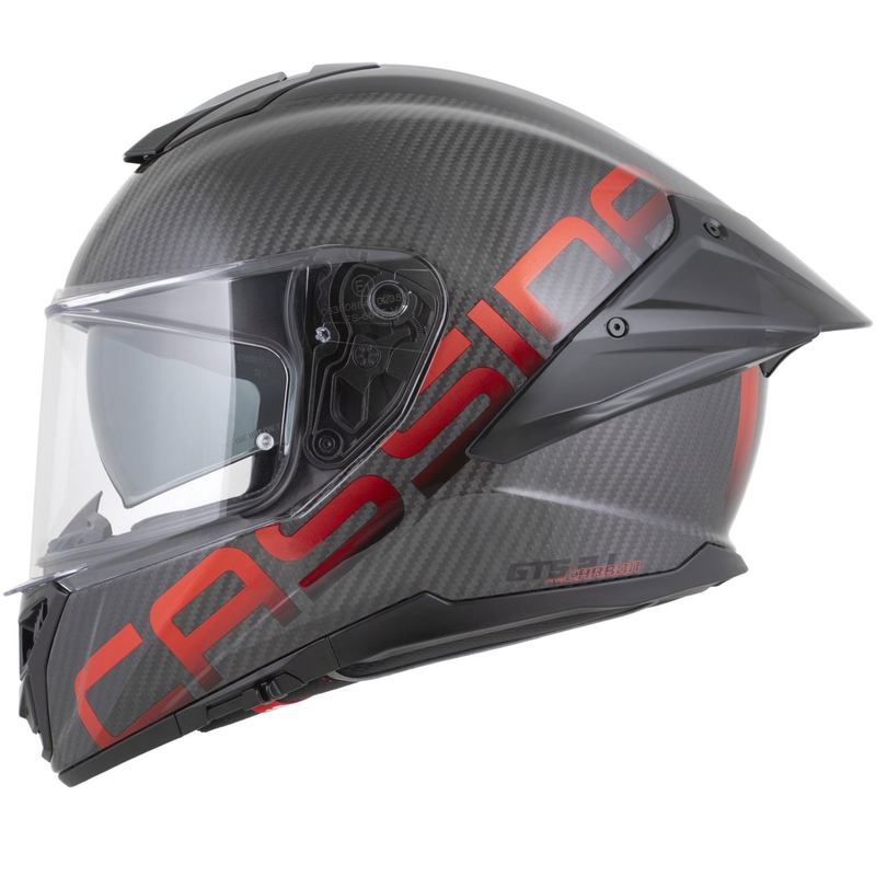 Κράνος μοτοσικλέτας Cassida Integral GTS 2.1 Plus Carbon full-face, ματ ανθρακονημάτινο-κόκκινο