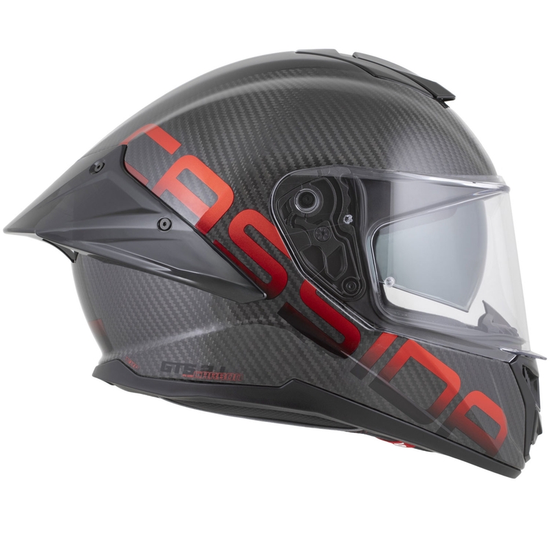 Κράνος μοτοσικλέτας Cassida Integral GTS 2.1 Plus Carbon full-face, ματ ανθρακονημάτινο-κόκκινο