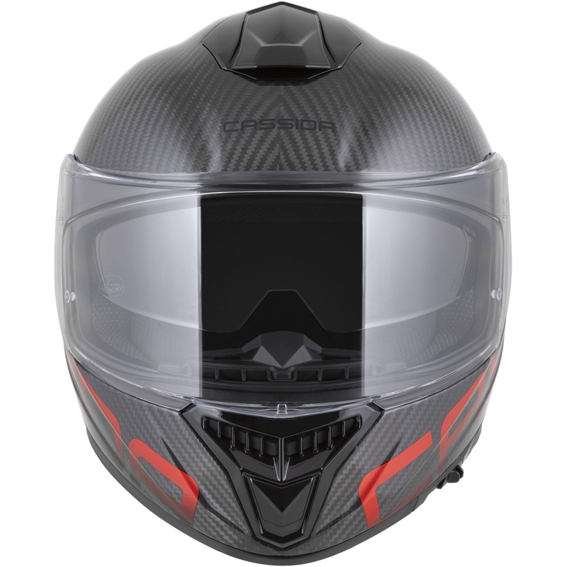 Κράνος μοτοσικλέτας Cassida Integral GTS 2.1 Plus Carbon full-face, ματ ανθρακονημάτινο-κόκκινο