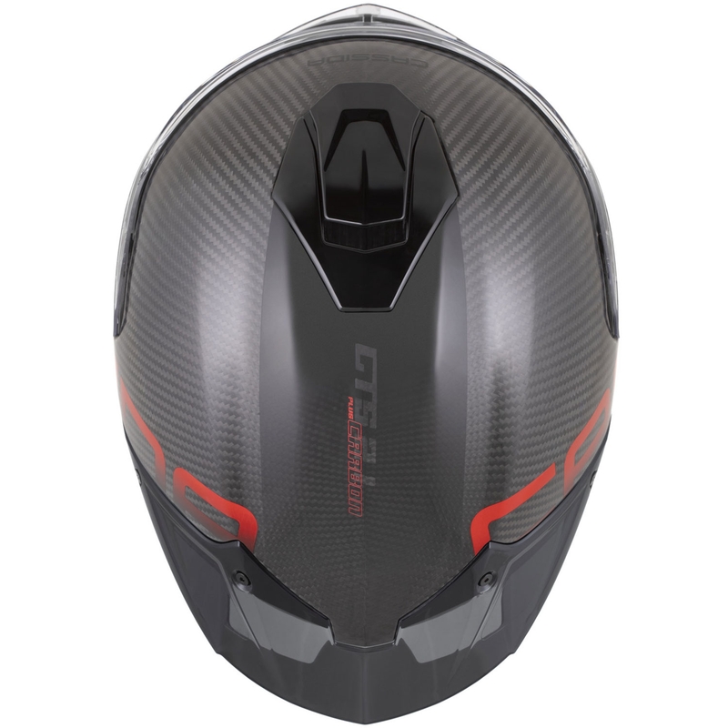 Κράνος μοτοσικλέτας Cassida Integral GTS 2.1 Plus Carbon full-face, ματ ανθρακονημάτινο-κόκκινο