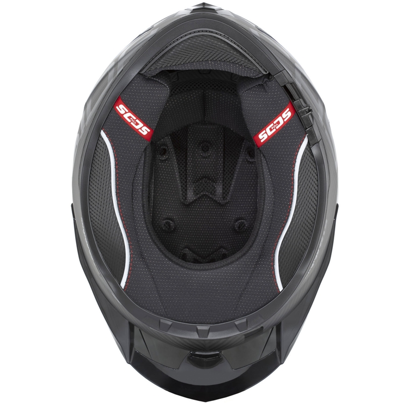 Κράνος μοτοσικλέτας Cassida Integral GTS 2.1 Plus Carbon full-face, ματ ανθρακονημάτινο-κόκκινο